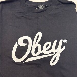 Obey Black and White Short Sleeve Tee